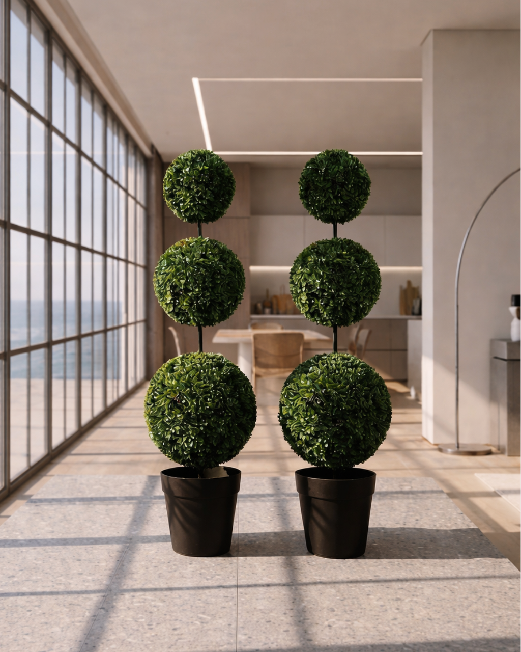 Faux Triple Ball Topiary (Set of 2)