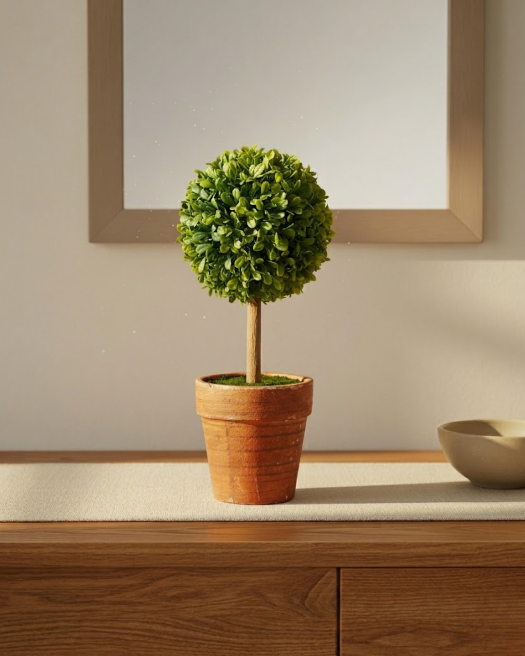 Faux Mini Circular Topiary