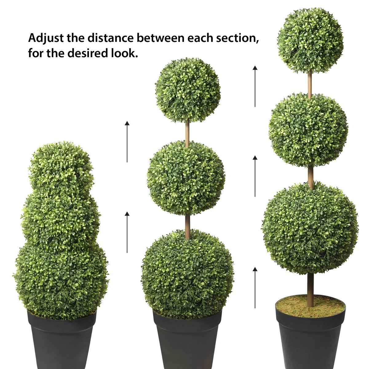 Faux Triple Ball Topiary (Set of 2)
