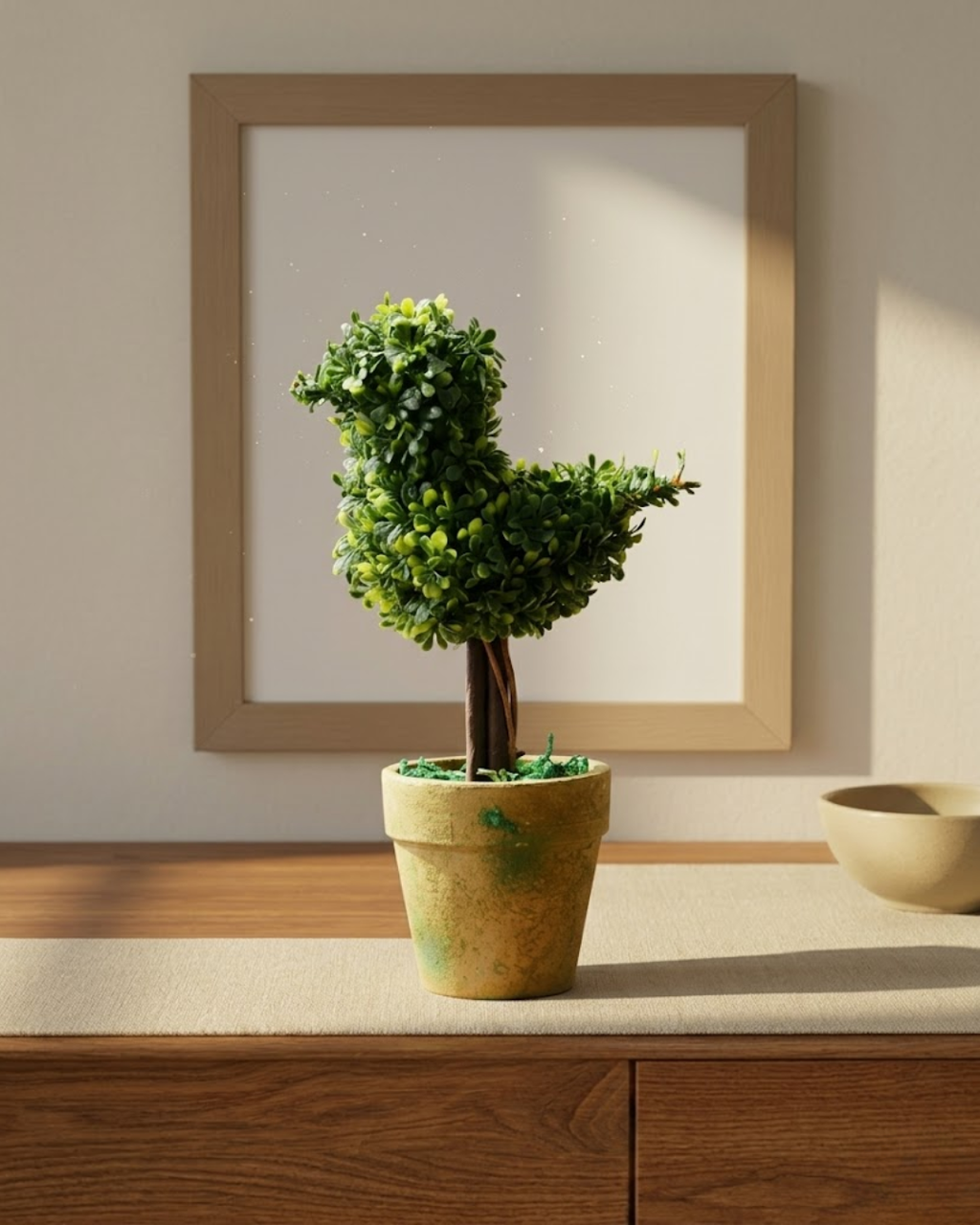 Faux Mini Bird Topiary