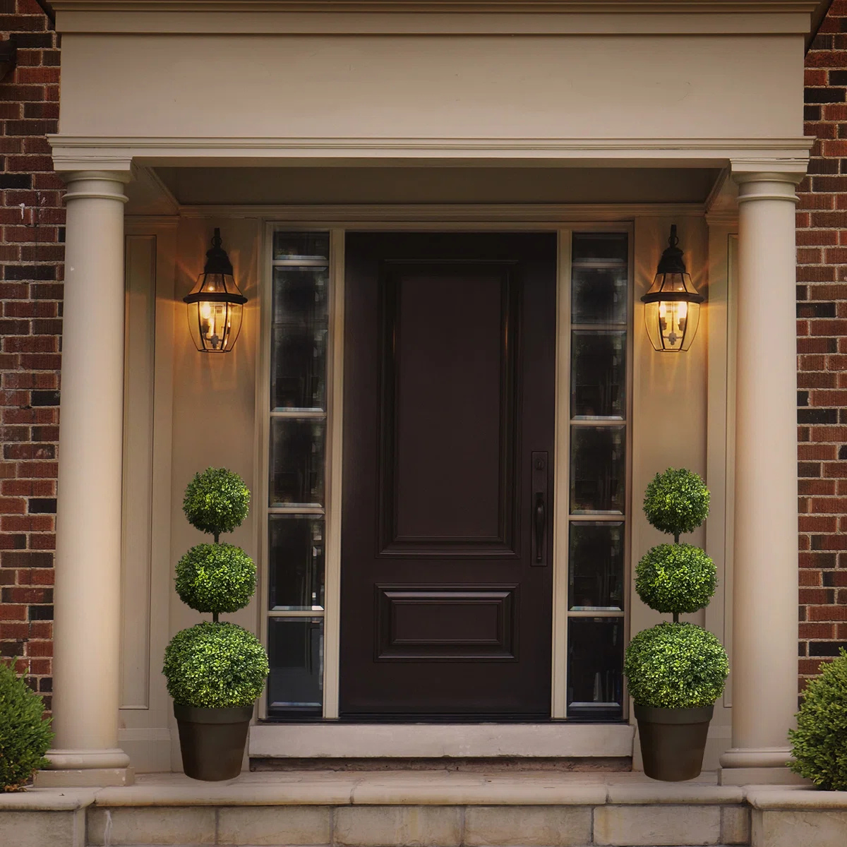 Faux Triple Ball Topiary (Set of 2)