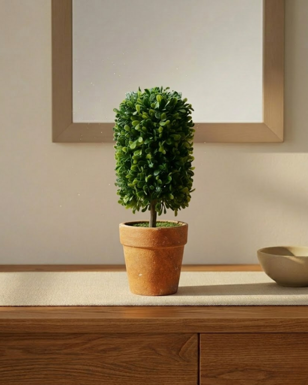Faux Mini Cylinder Topiary