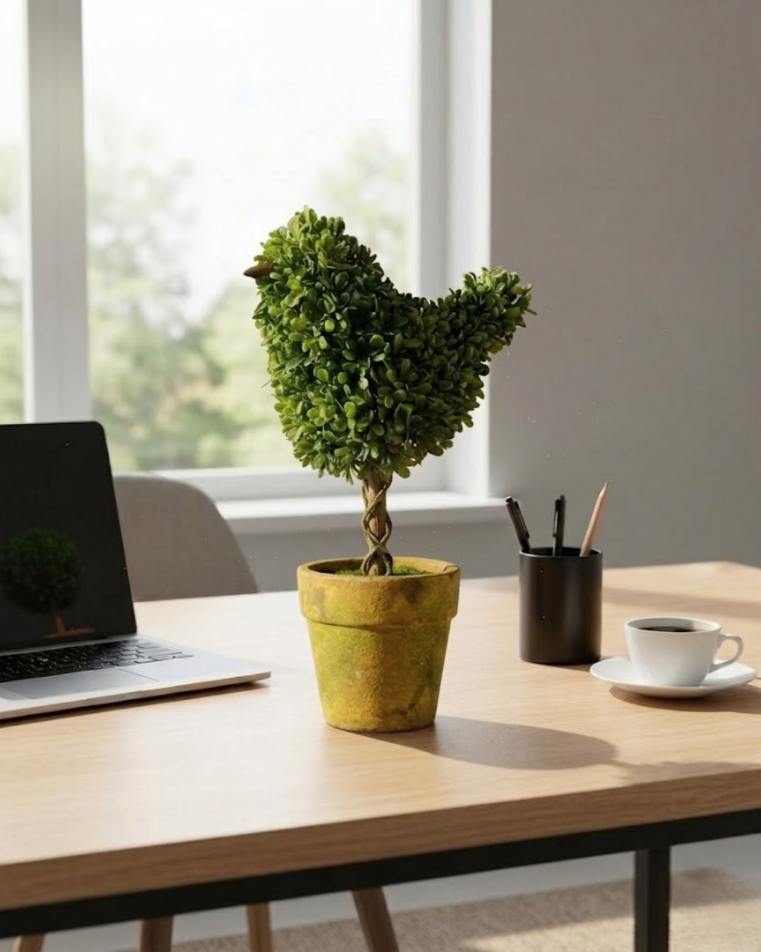 Faux Mini Bird Topiary