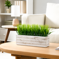 Faux Wheatgrass Planter
