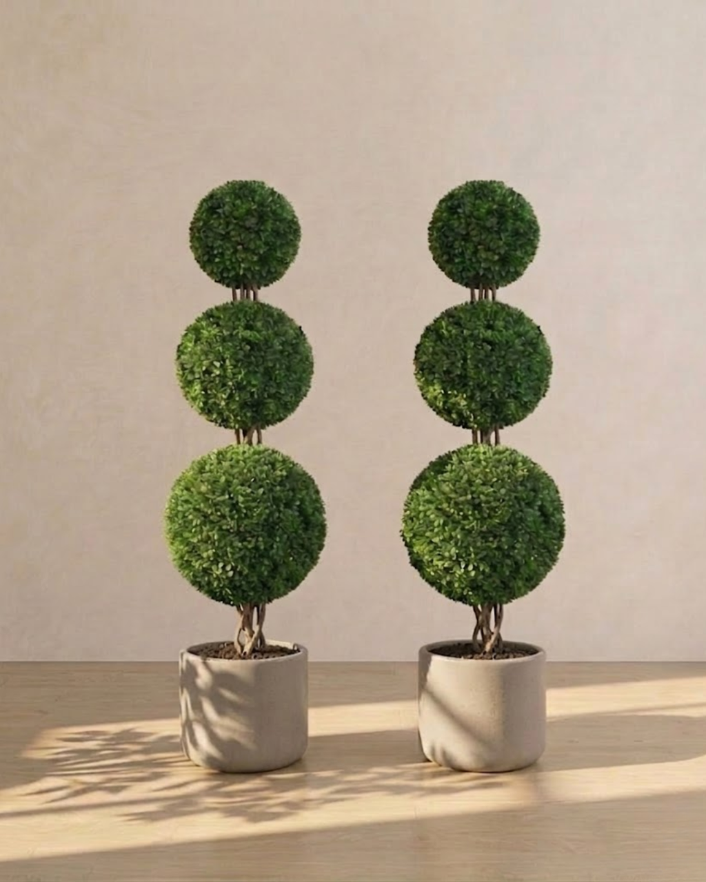 Faux Triple Ball Topiary (Set of 2)
